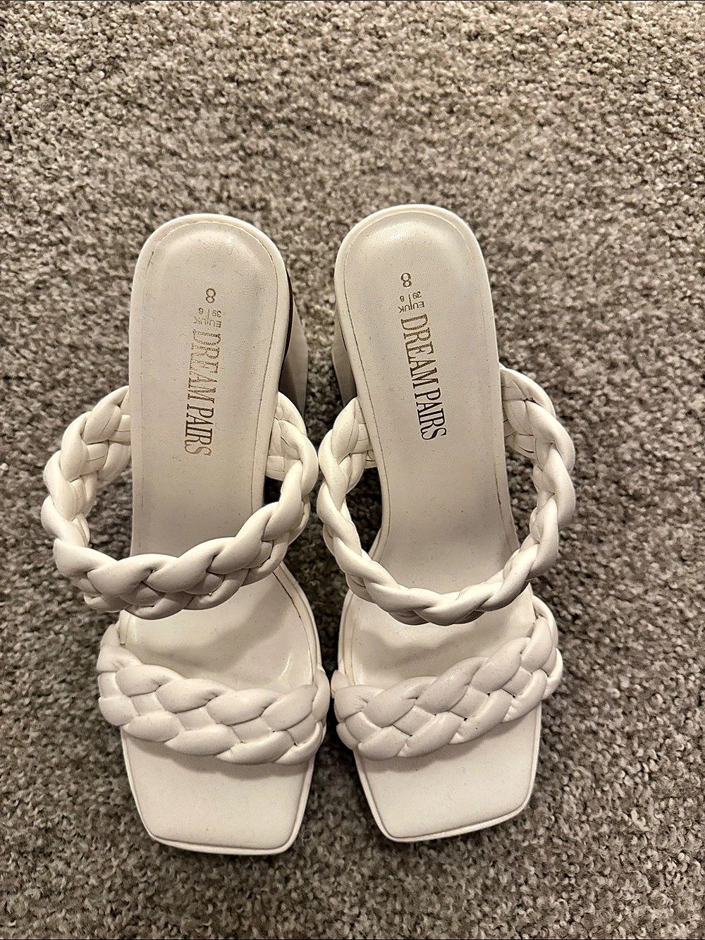 Steve Madden Braided Strap Sandals in White US 8